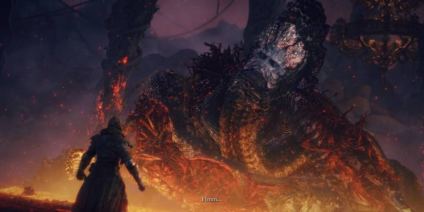 Rykard looking down upon Tarnished in Elden Ring