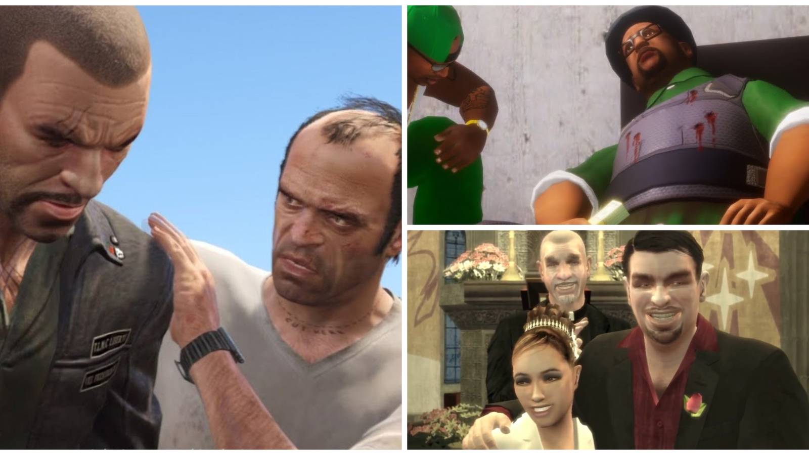 johnny and trevor, roman's wedding, big smoke death