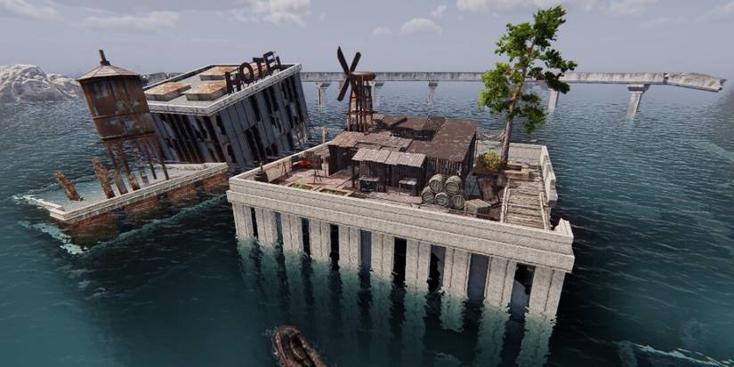Submerged buildings Sunkenland