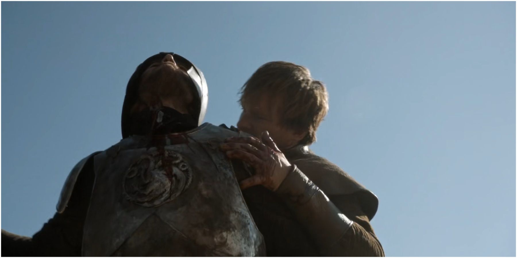 Jojen Reed stabs Ser Arthur Dayne in Game of Thrones.