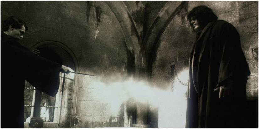 Tom Riddle frames Hagrid in Harry Potter.