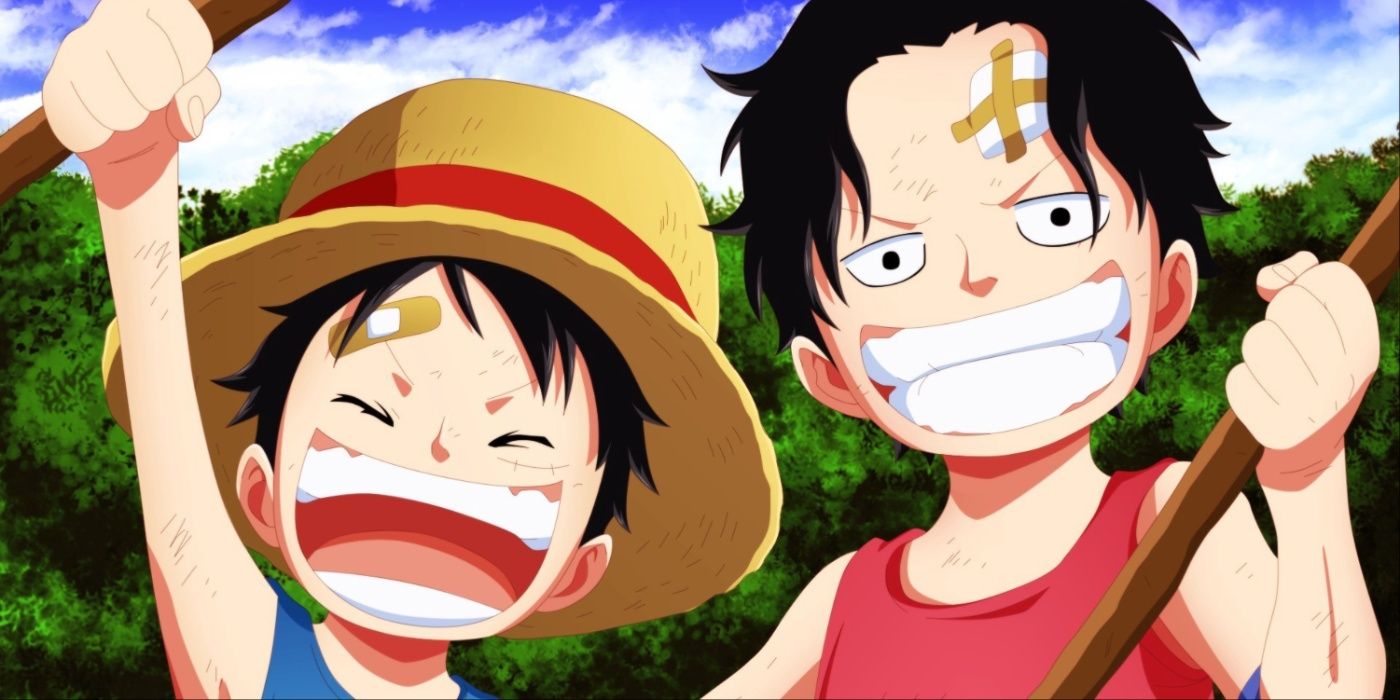 Young Ace and Luffy Having Fun In One Piece