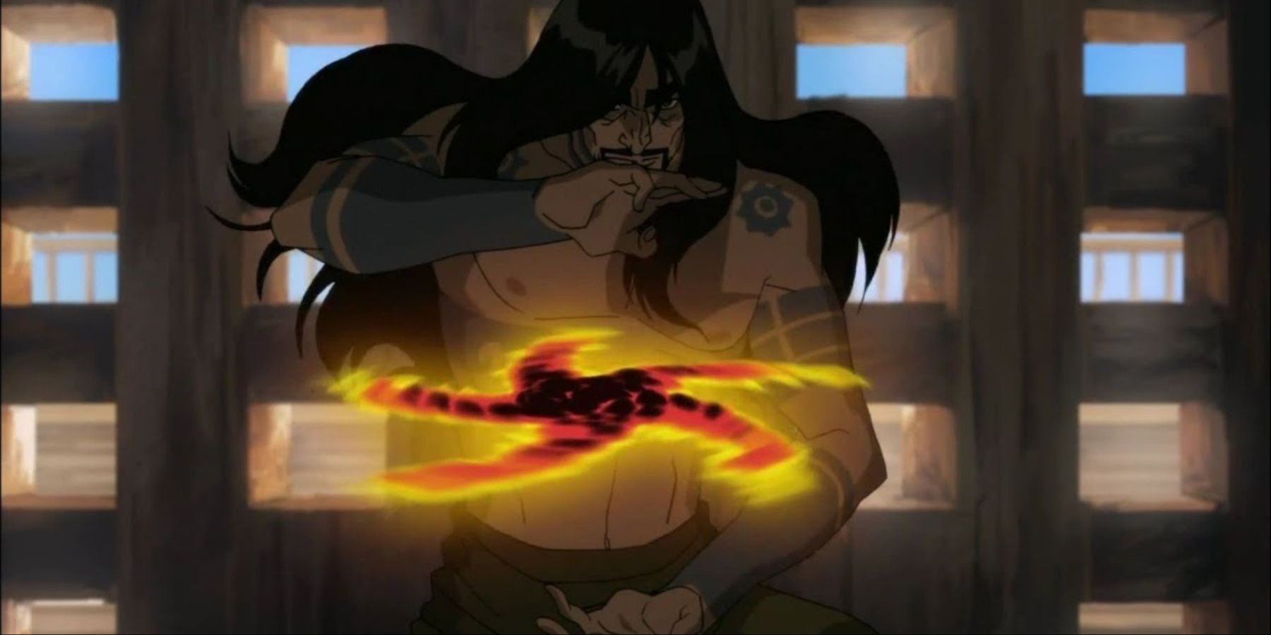 Ghazan Using His Lavabending To Escape Prison In The Legend Of Korra