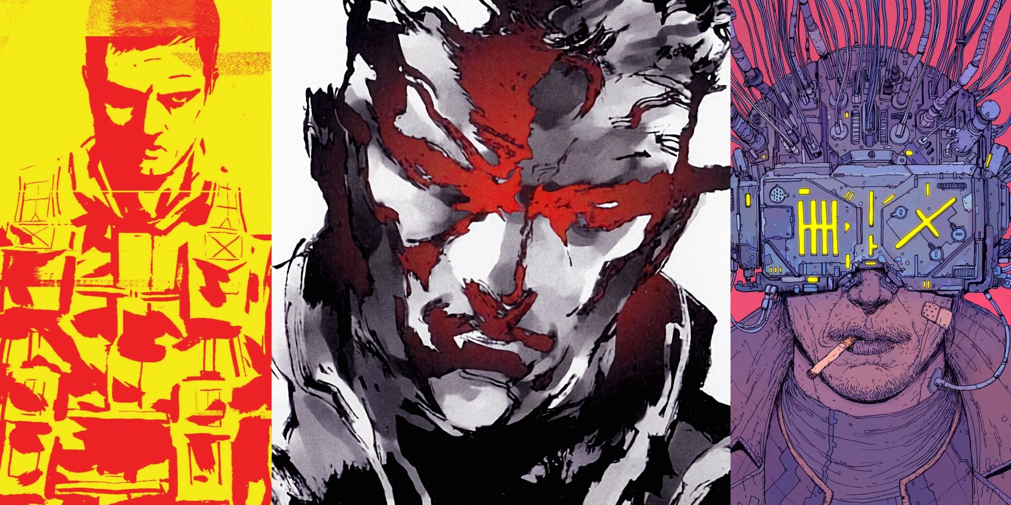 Covers of Metal Gear Solid, Zero and Neuromancer