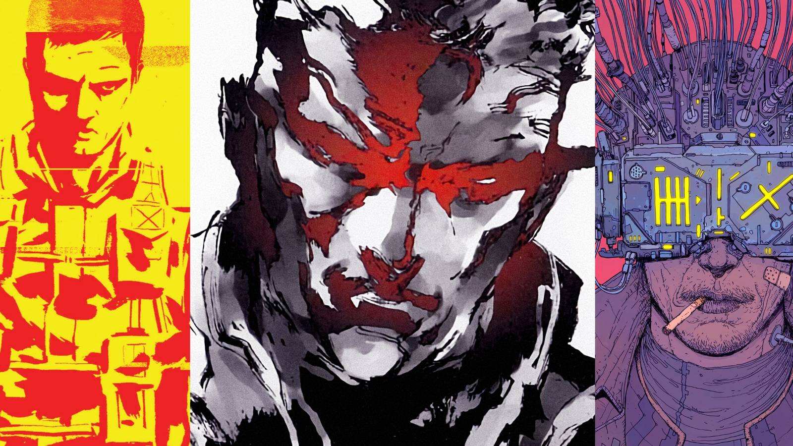 Covers of Metal Gear Solid, Zero and Neuromancer
