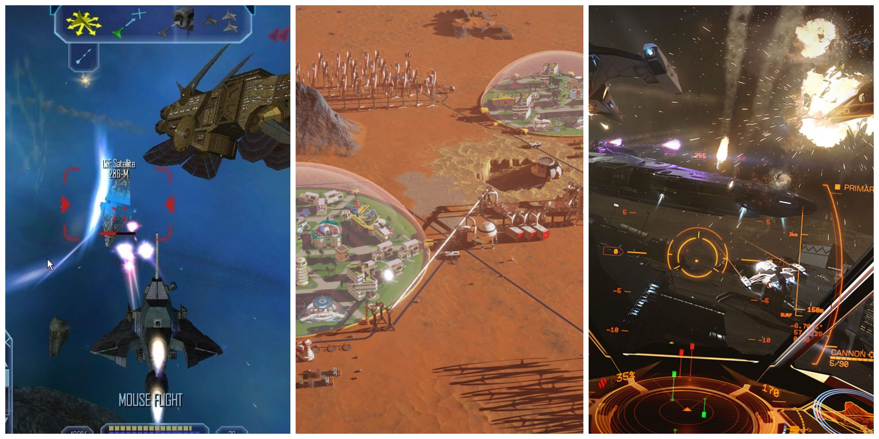 Simulation Games For Sci-Fi Fans (Featured Image) - Freelancer + Surviving Mars + Elite Dangerous