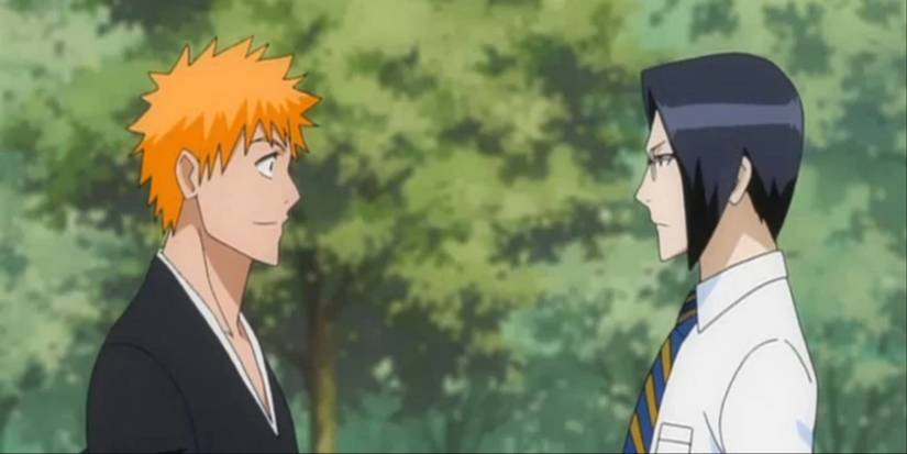 Uryu and Ichigo Having A Conversation In Bleach