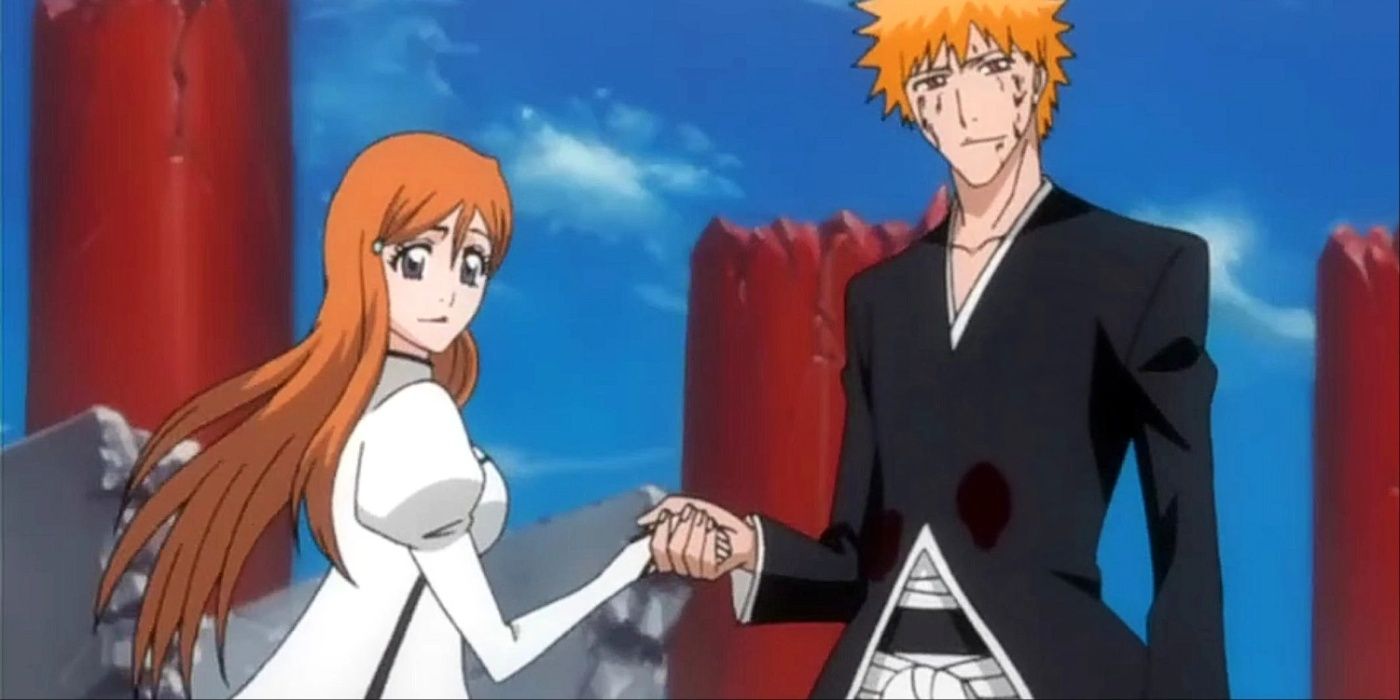 Ichigo and Orihime Smiling In Las Noches In Bleach