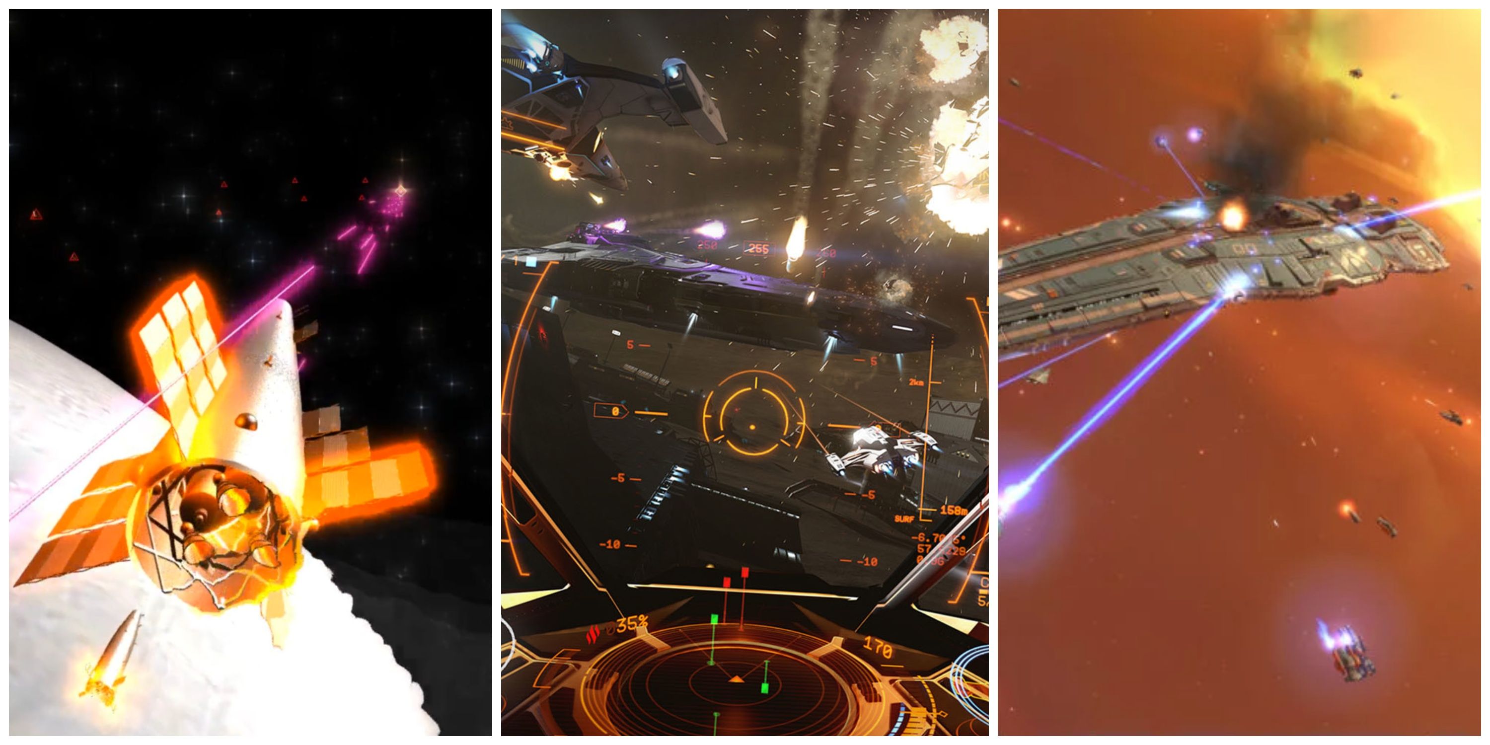 Sci-Fi Games With The Hardest Space Combat (Featured Image) - Children Of A Dead Earth + Elite Dangerous + Homeworld 2