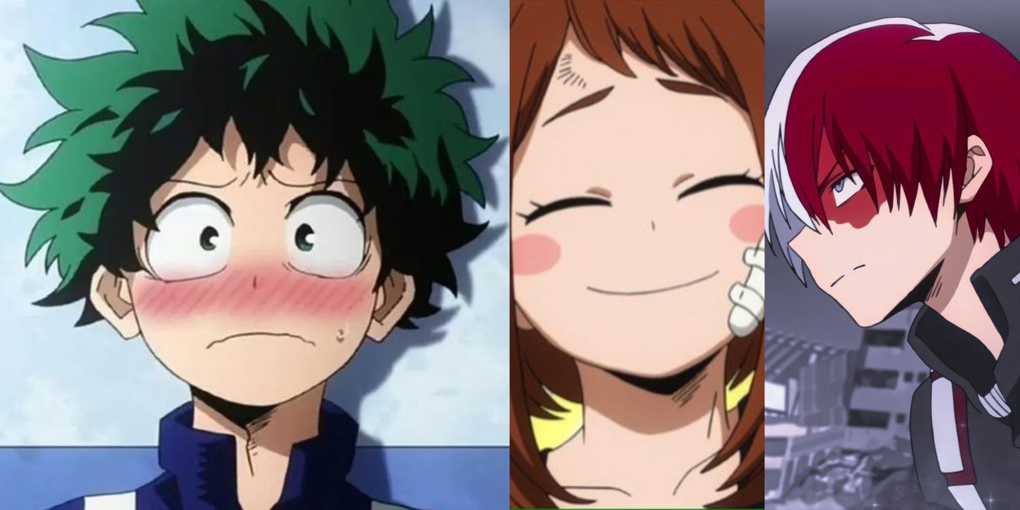 Deku, Uraraka and Todoroki