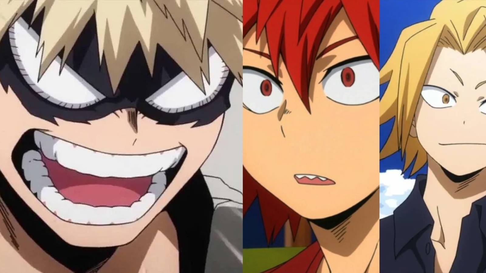 Bakugo, Kirishima and Kaminari 