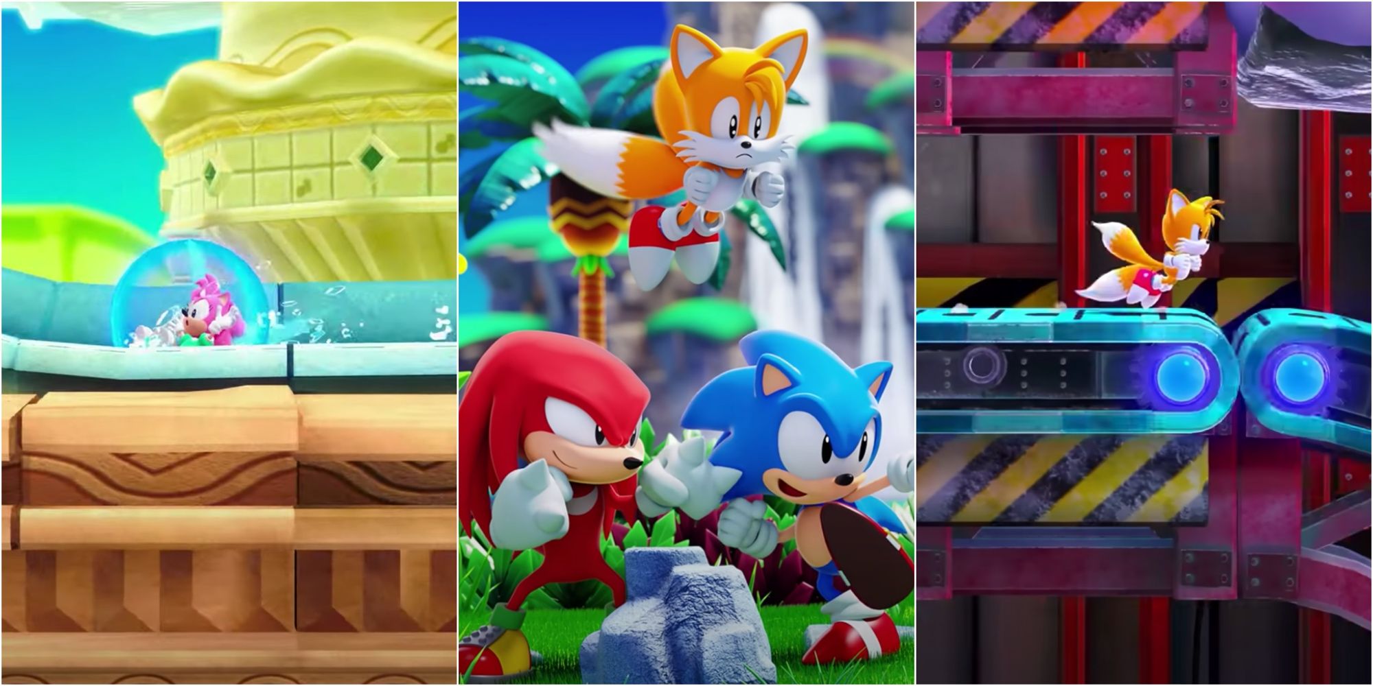 Amy, Sonic, Tails, And Knuckles in Sonic Superstars