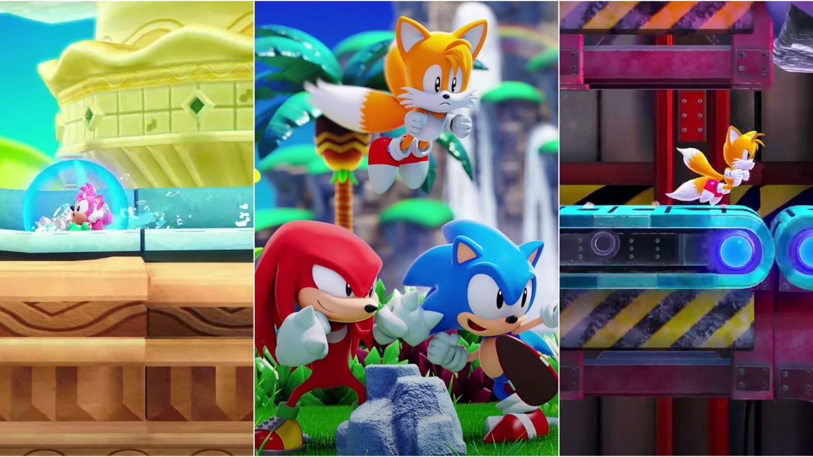 Amy, Sonic, Tails, And Knuckles in Sonic Superstars