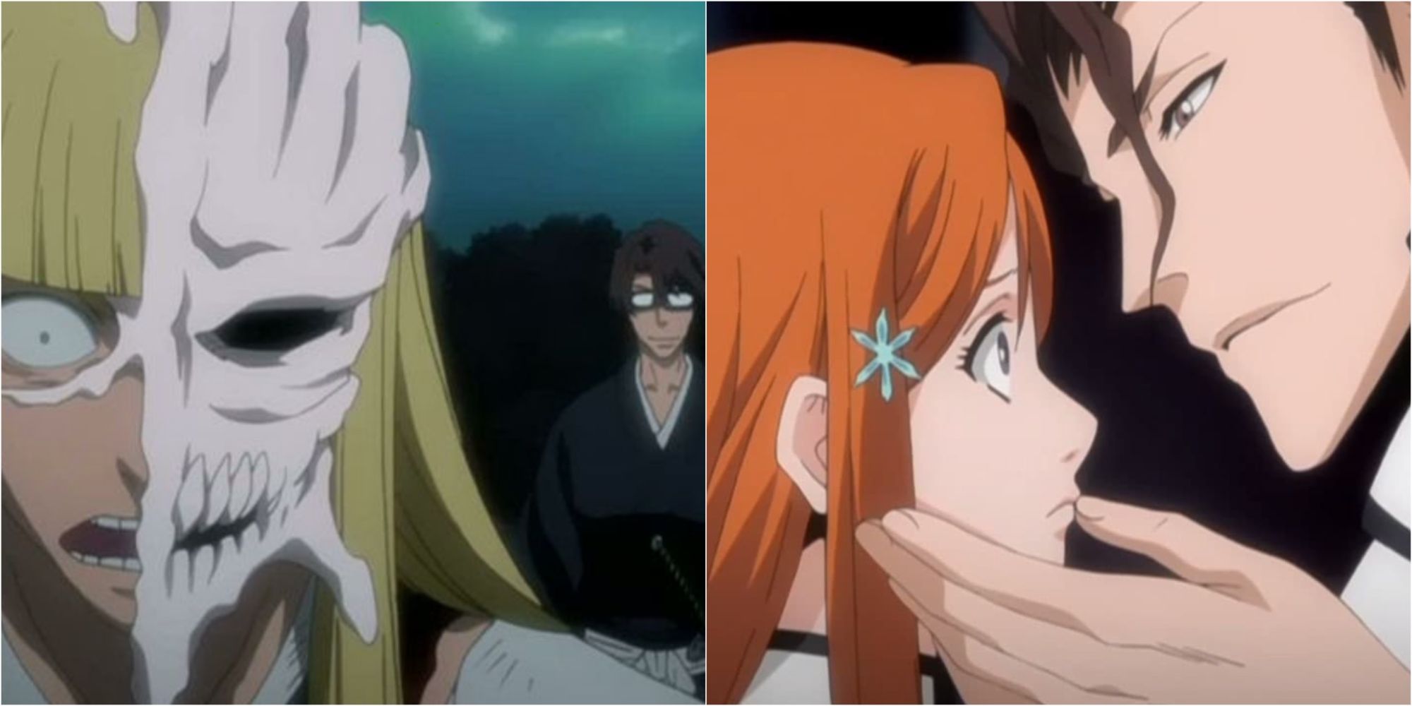 Shinji Hollowification And Aizen With Orihime