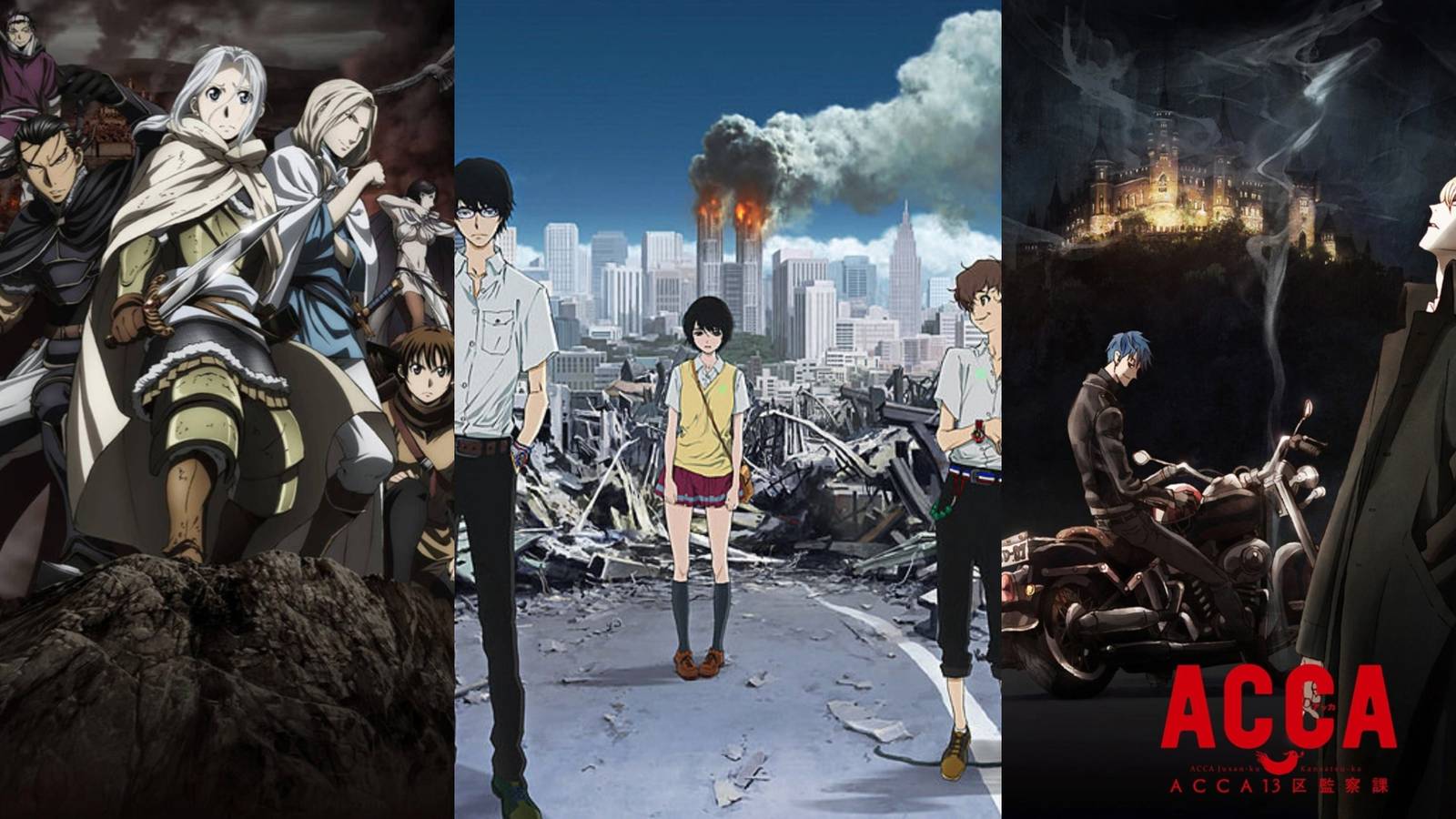 The Heroic Legend Of Arslan, Terror In Resonance and ACCA: 13-Territory Inspection Dept