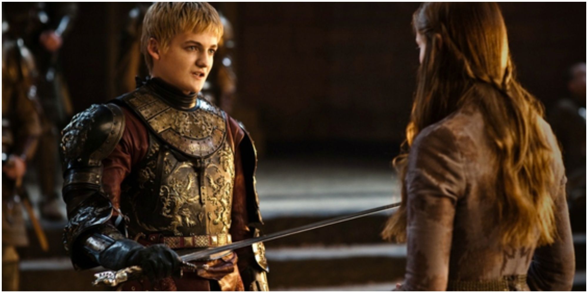 Joffrey asks Sansa to kiss Hearteater in Game of Thrones.