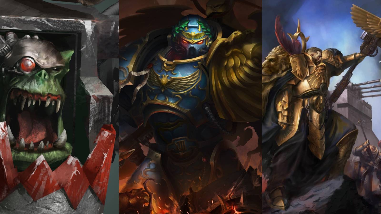 Ghaz, Guilliman and Valoris in Warhammer 40k