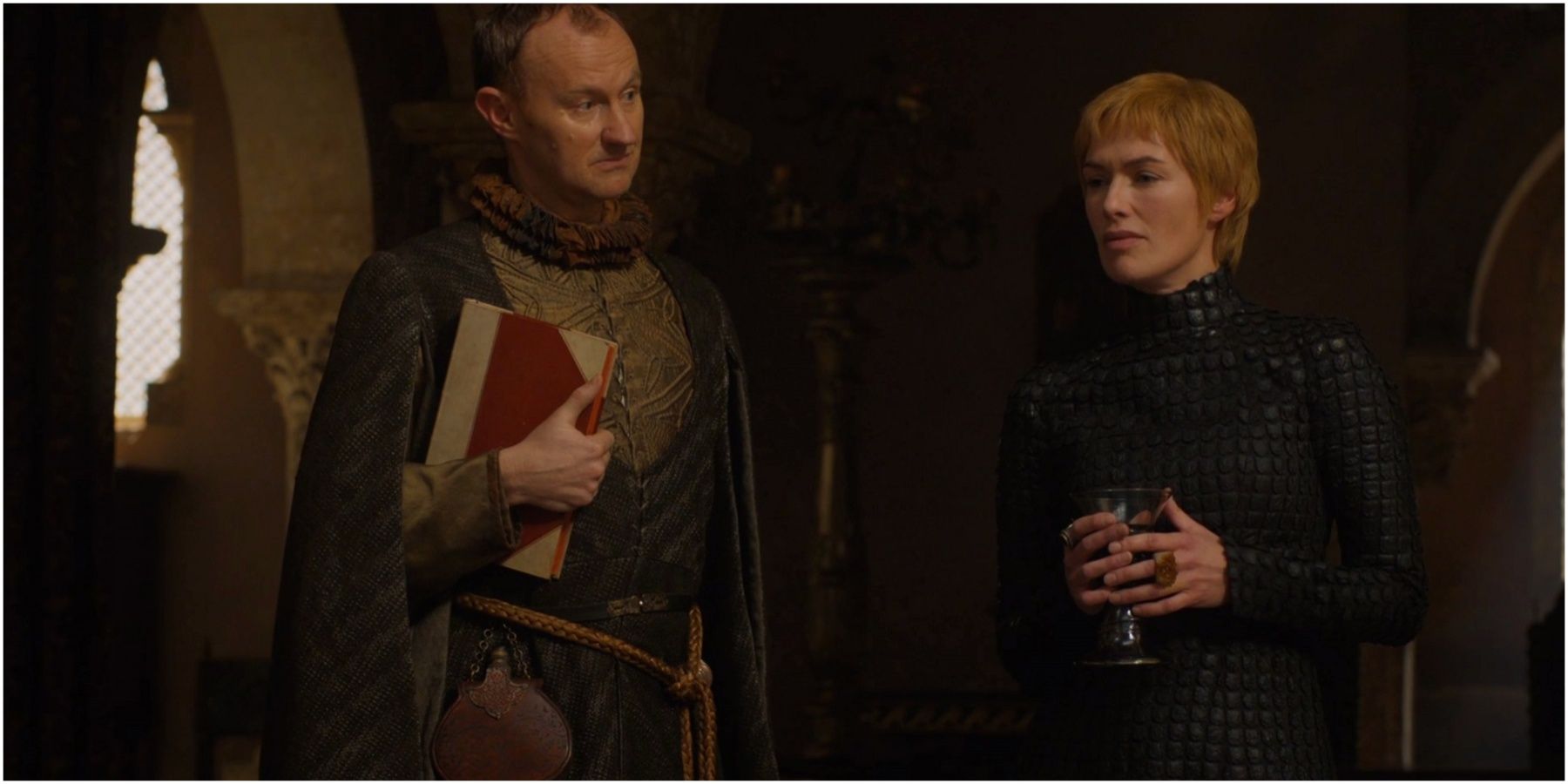 Tycho Nestoris and Cersei Lannister in Game of Thrones.