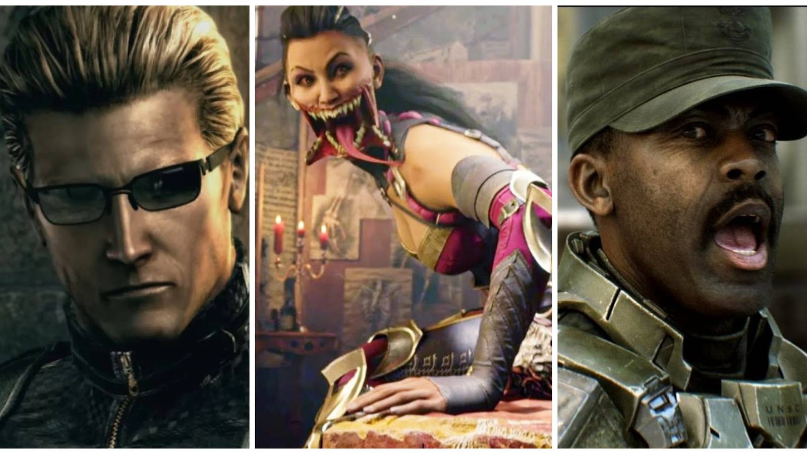 albert wesker, sgt. johnson, mileena mortal kombat 1