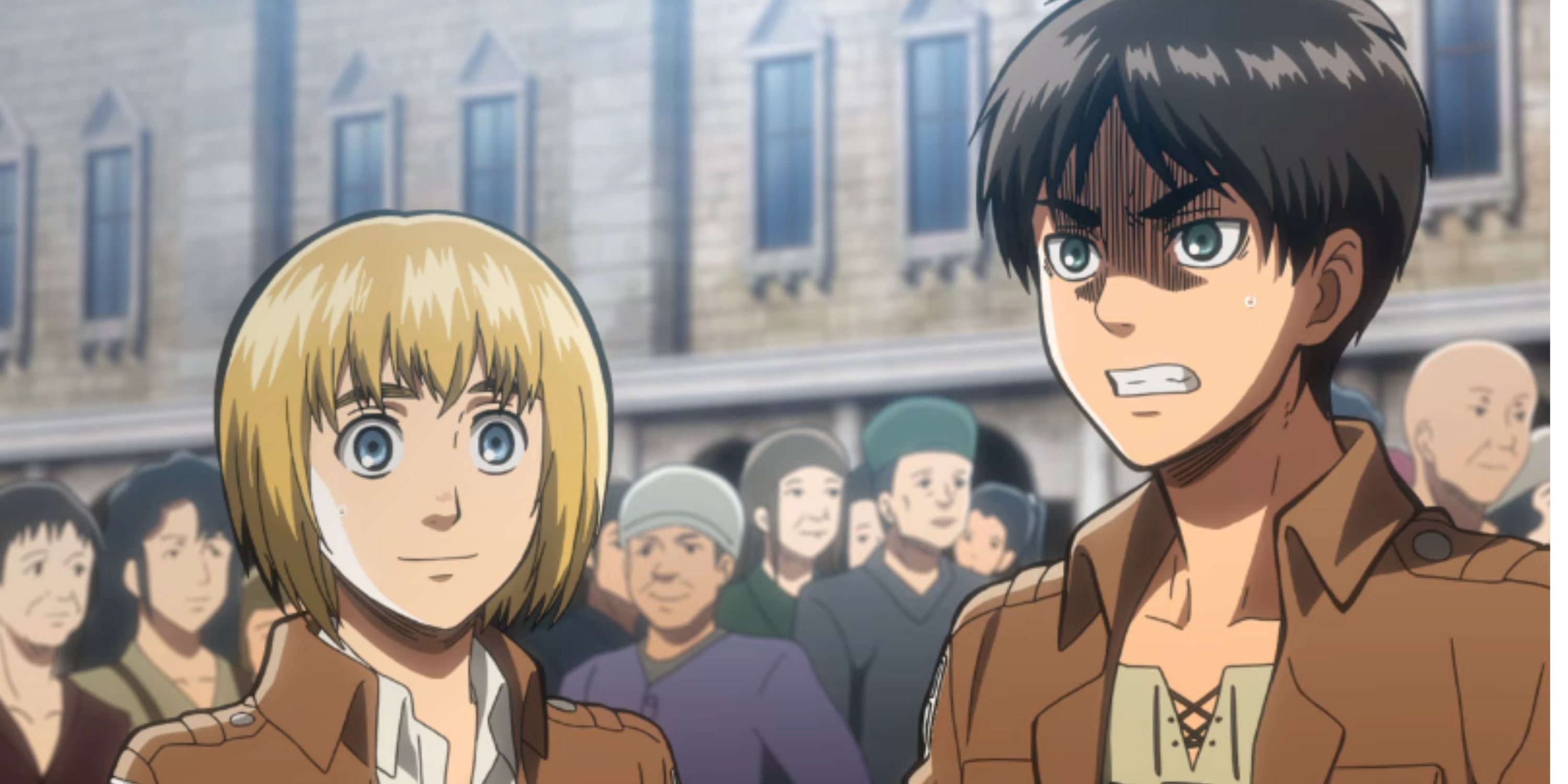 eren angry with erwin happy