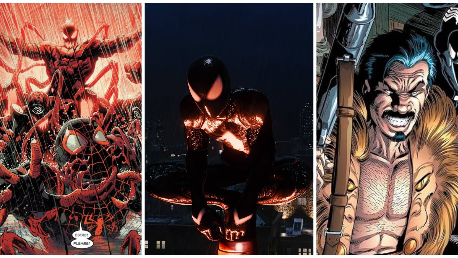 absolute carnage, symbiote peter parker in marvel's spider-man 2, kraven's last hunt