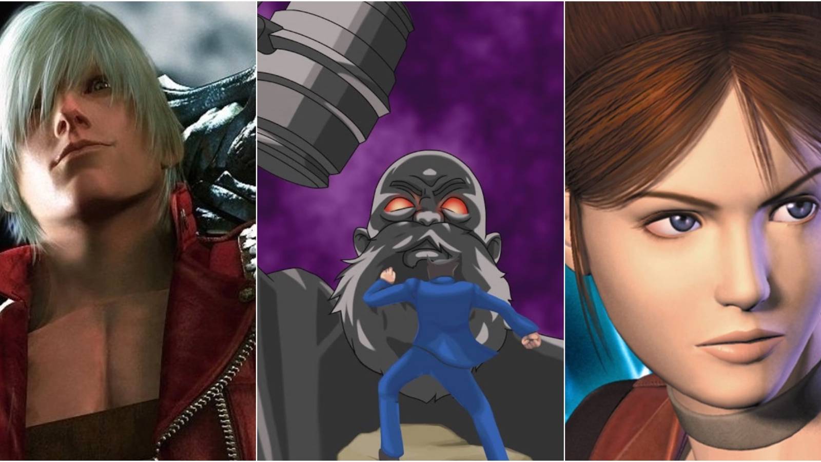 Dante, Phoenix Wright, And Claire Redfield