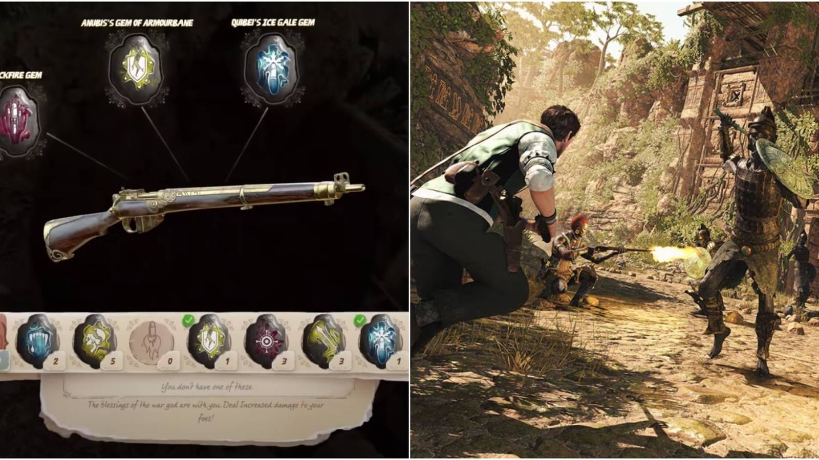 Gem Menu And Party Firing At Armored Skeletons