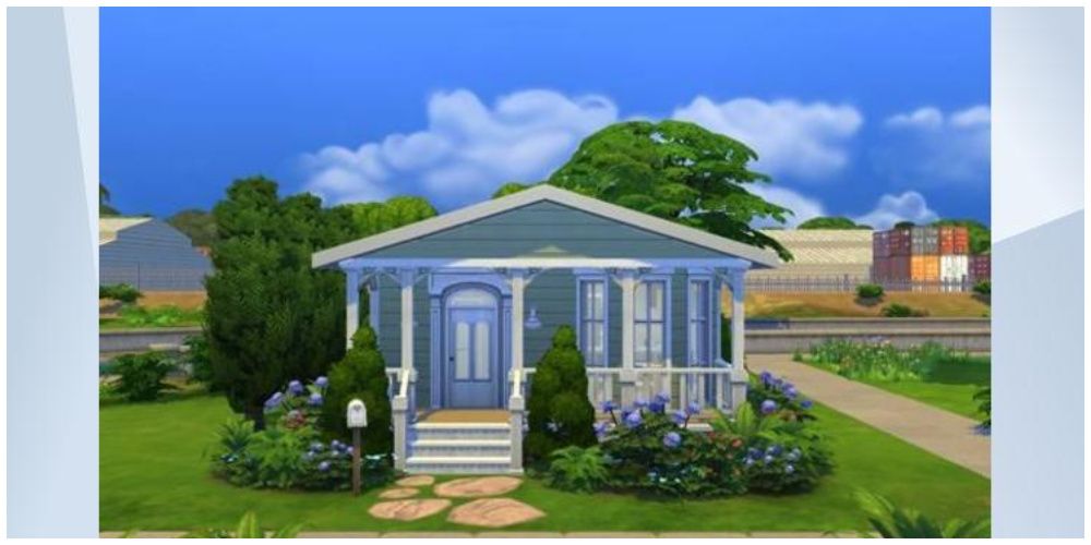 A starter home in The Sims 4