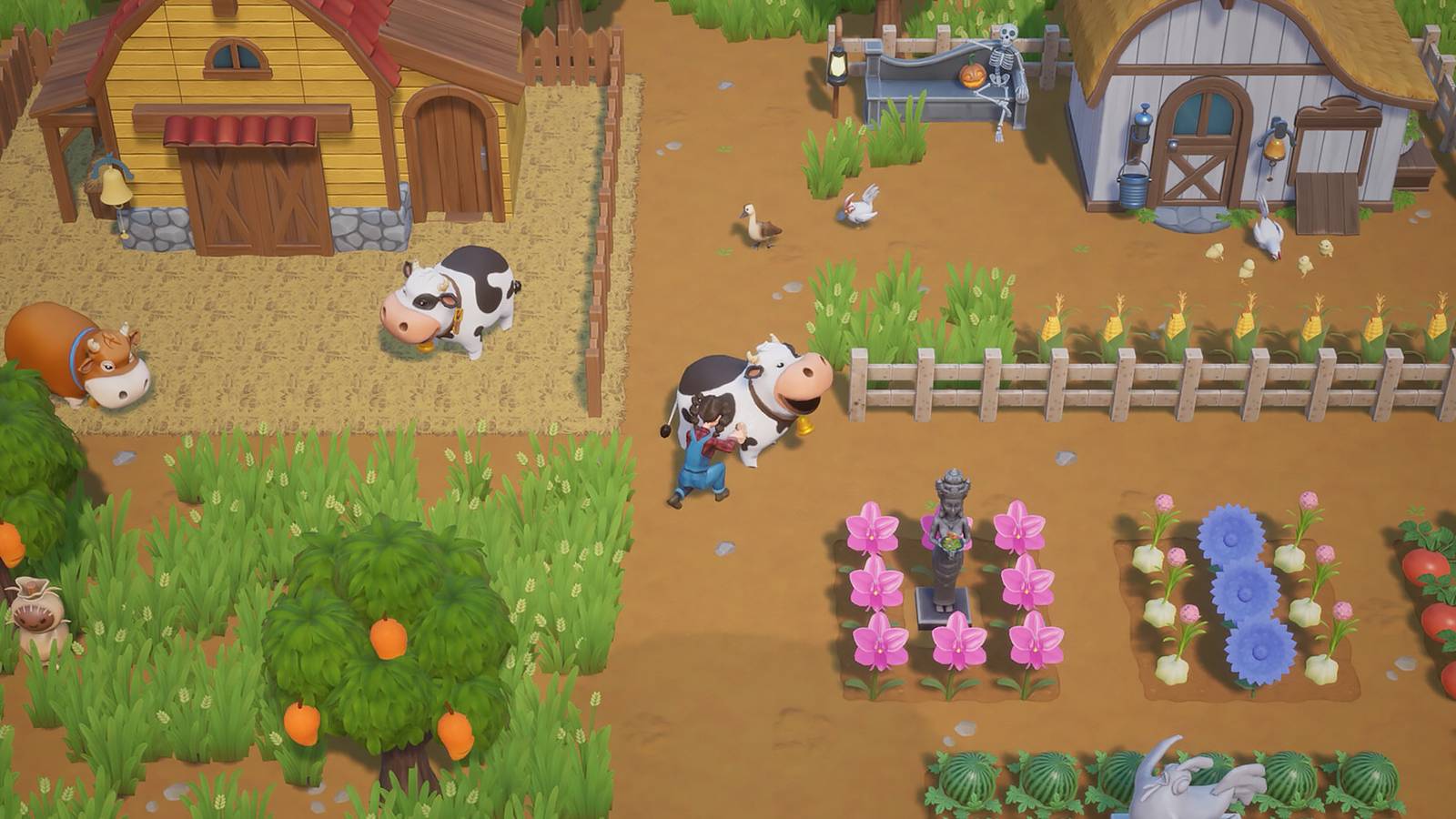 Coral Island Steam screenshot cow on farm