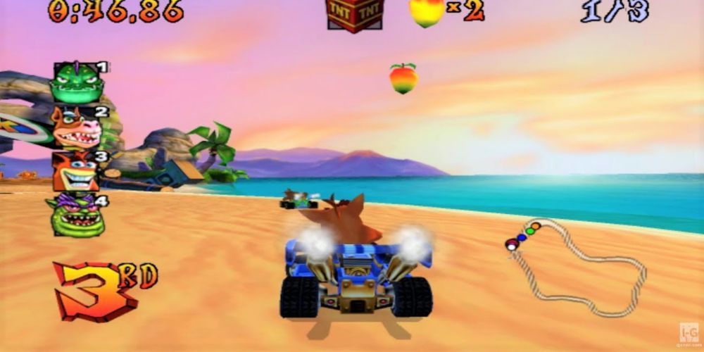 Gameplay screenshot from Crash Nitro Kart