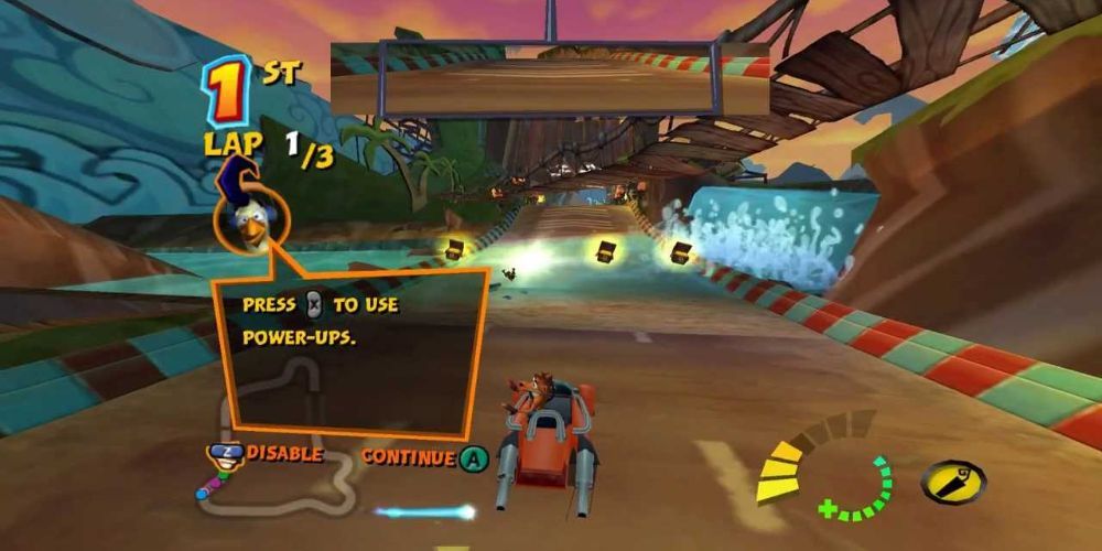 Gameplay screenshot from Crash Tag Team Racing.