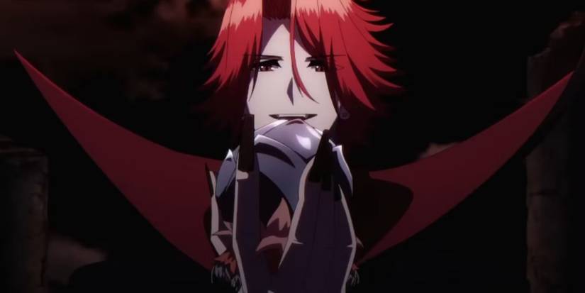 crimson holding the blood queen's heart in the eminence in shadow