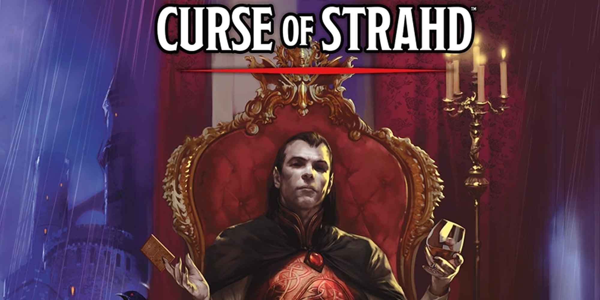 The cover to the Curse of Strahd Dungeons and dragons module