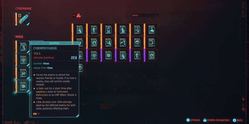 Quick Hacks Cyberpunk 2077: How to Change Quickhack Order