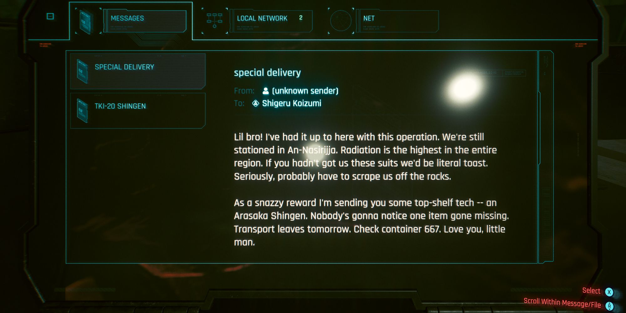 cyberpunk-2077-special-delivery-message