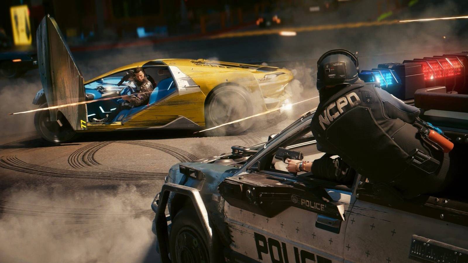 cyberpunk 2077 phantom liberty car chase gunfight
