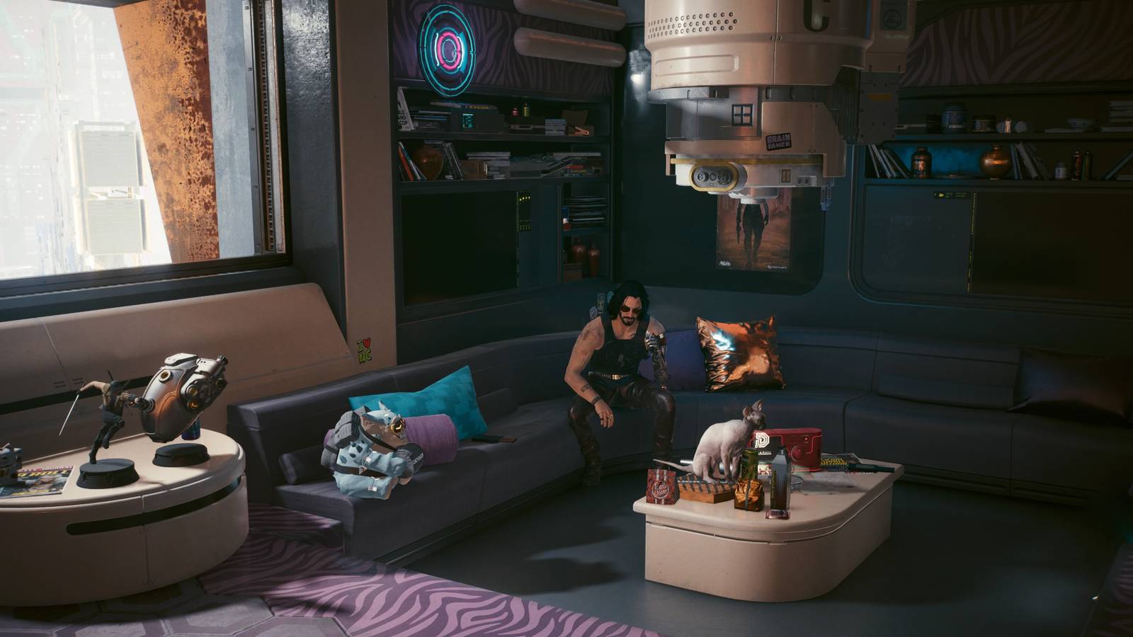 johnny silverhand inside v's apartment