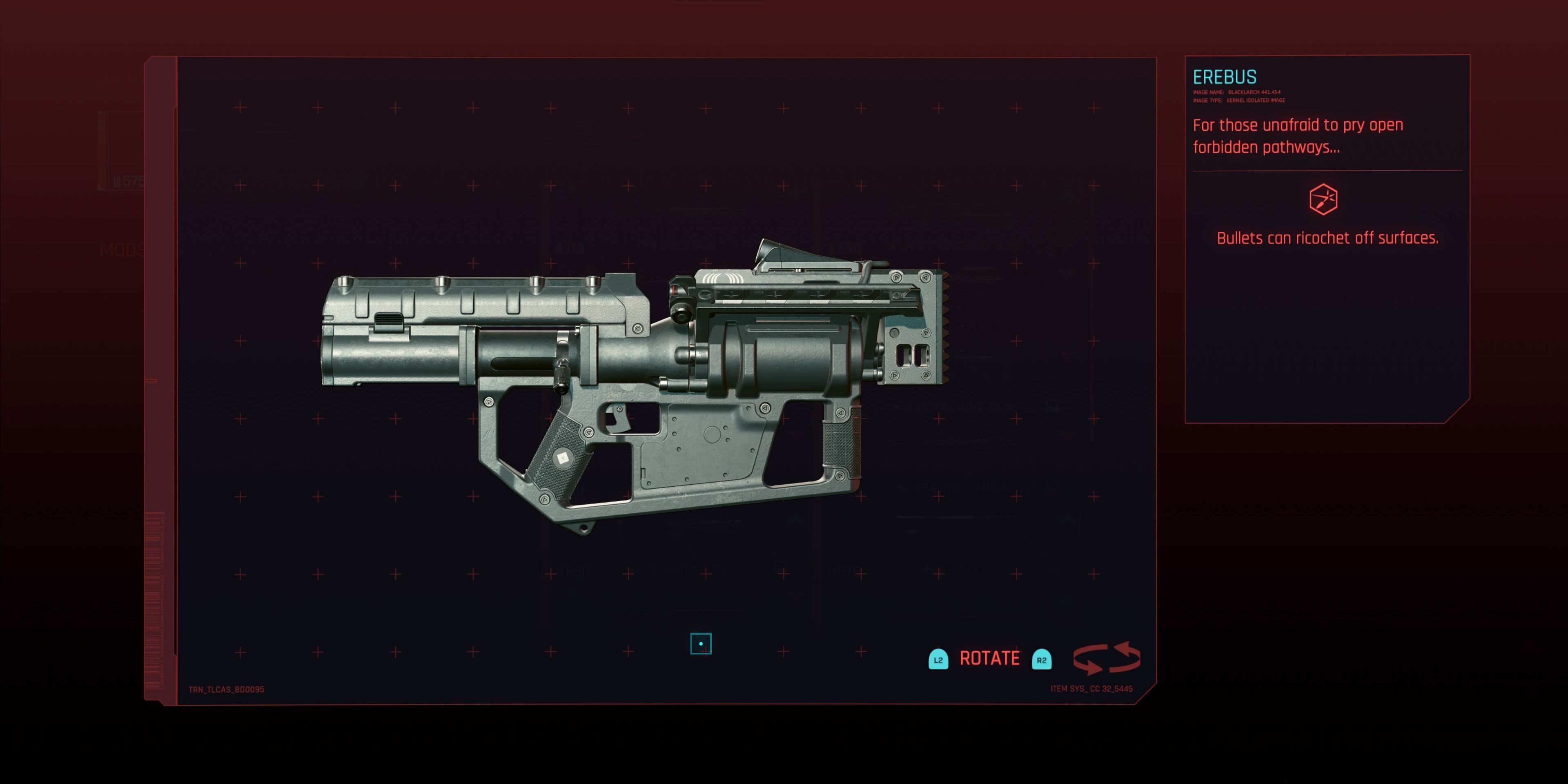 erebus gun stats in Cyberpunk 2077