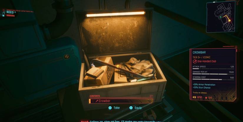 finding the crowbar in Cyberpunk 2077