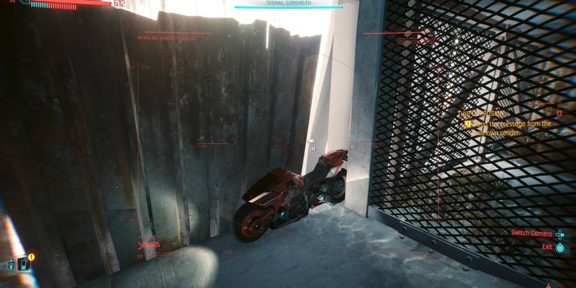 cyberpunk motorcycle with car quickhack