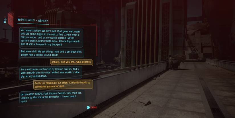 text messages between v and ashlay