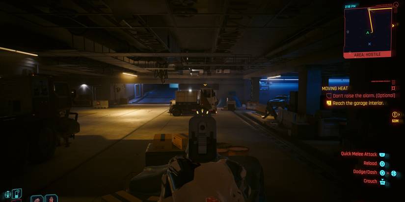 sneaking into the truck in the stadium garage