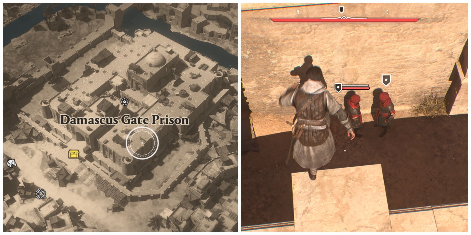 gear chest location damascus gate prison and taking out guards