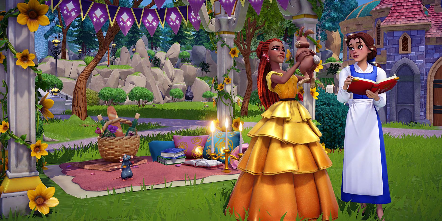 Spending time with villagers in Disney Dreamlight Valley.