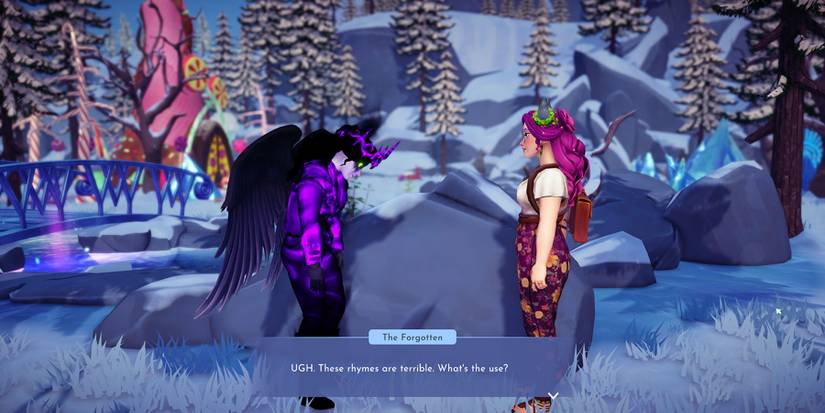 Speaking with The Forgotten in the Disney Dreamlight Valley quest Poetic License.