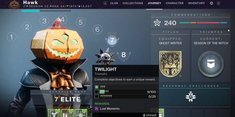 destiny 2 requirements for lost memento 
