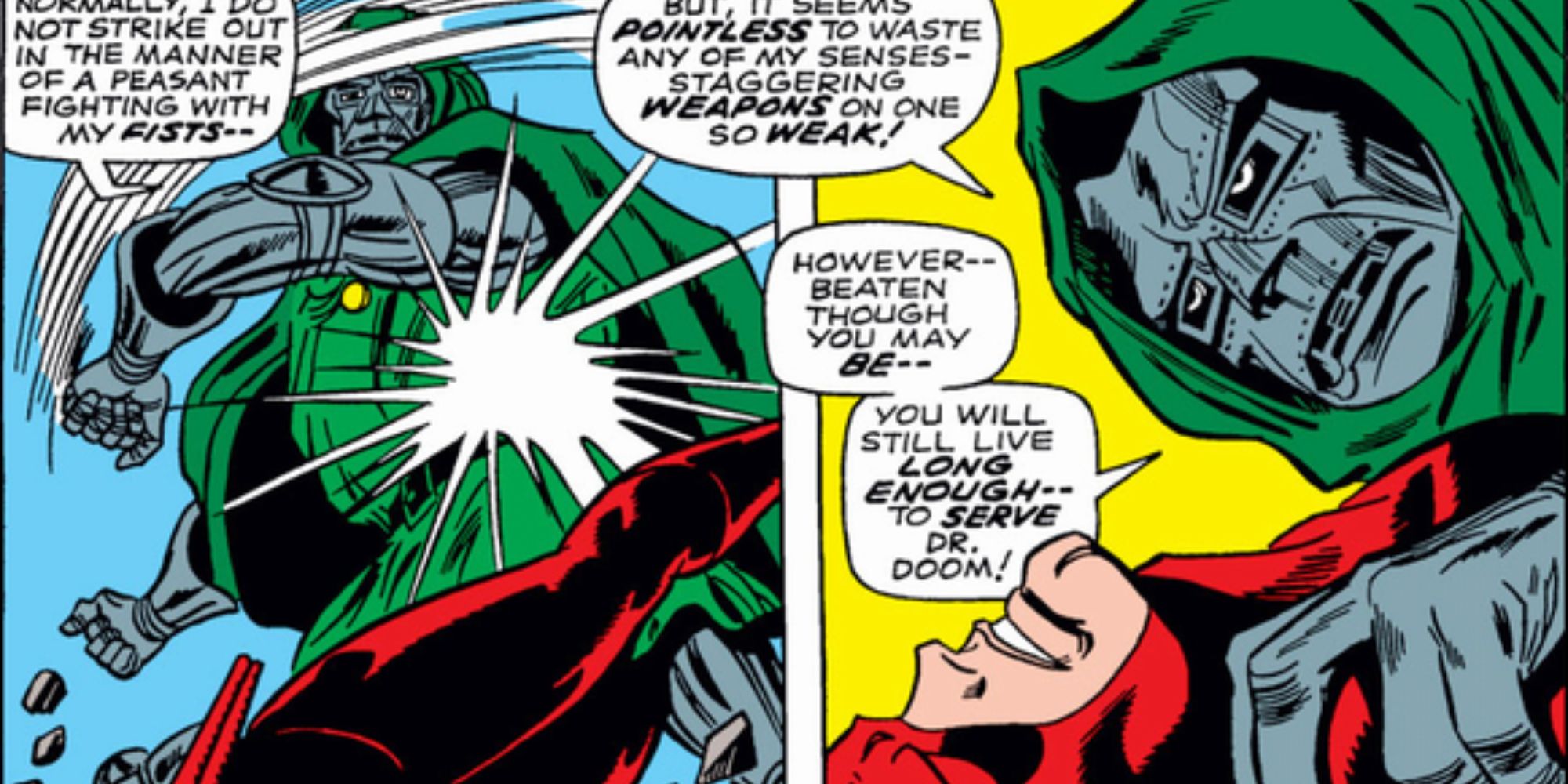 Doctor Doom fighting Daredevil