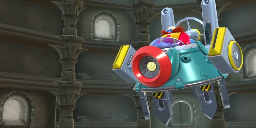 Dr. Robotnik in a robot in Sonic Superstars