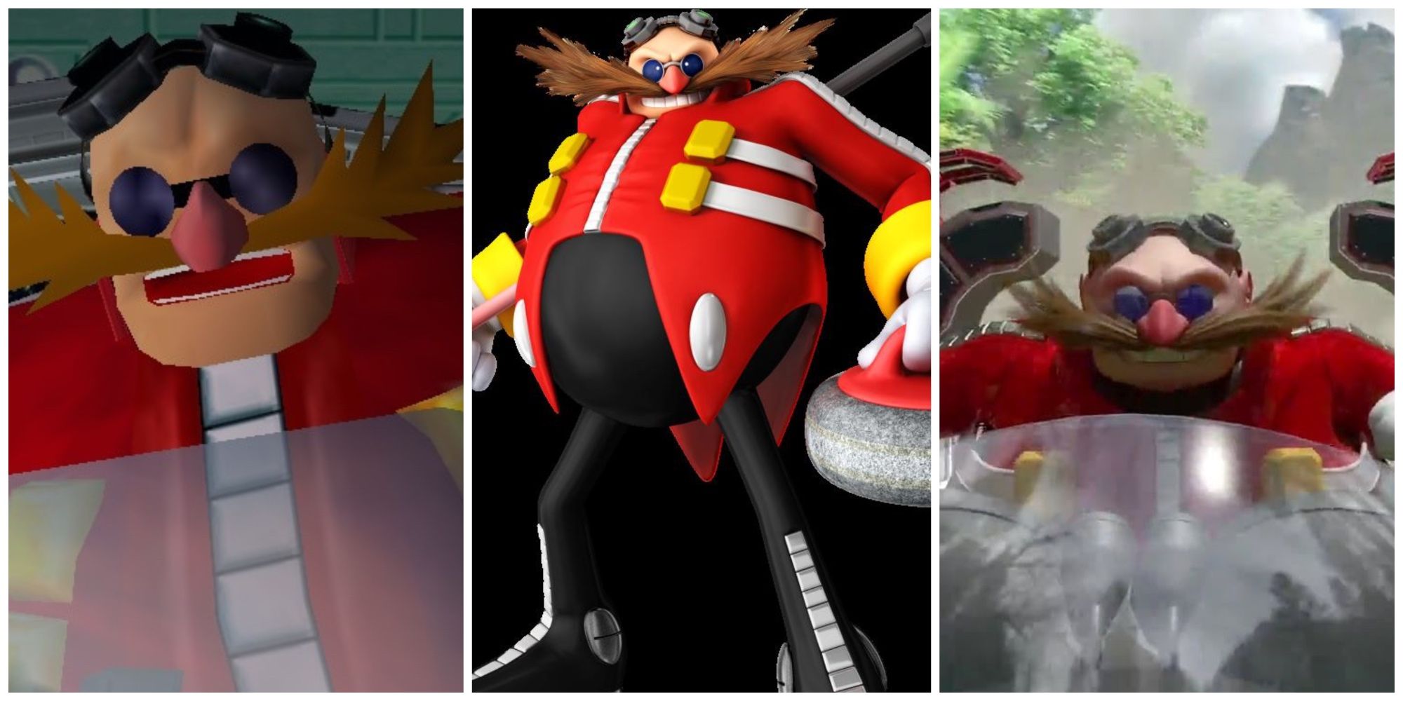 Eggman as a playable character in sonic adventure 2, olympics series and racing series