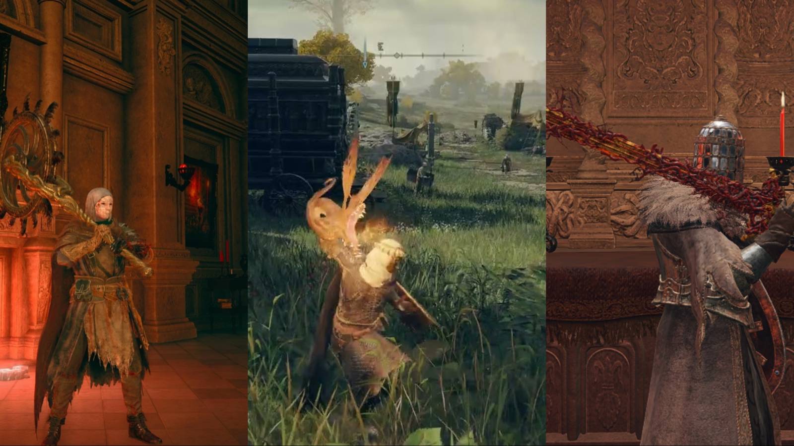 elden ring ghiza wheel, grafted dragon, blasphemous blade